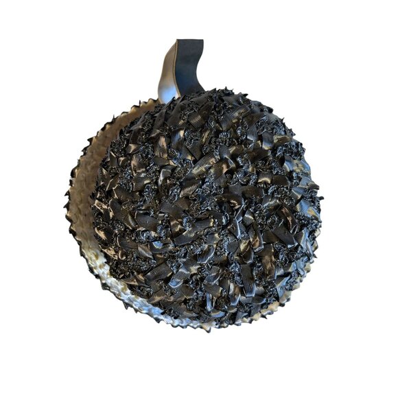 Vintage Rumak Millinery Womens Ribbon & Straw Cloche Hat With Bow - Picture 9 of 12